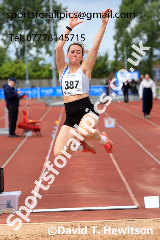 Senior Womens long jump, 2024 Northern Senior and Under-20s Track and Field Champs, Middlesbrough.  Photo: David T. Hewitson/Sports for All Pics